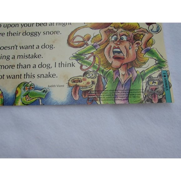 Mother Doesn't Want a Dog School Poster Judith Viorst 30253 Poetry VNTG - Picture 4 of 5
